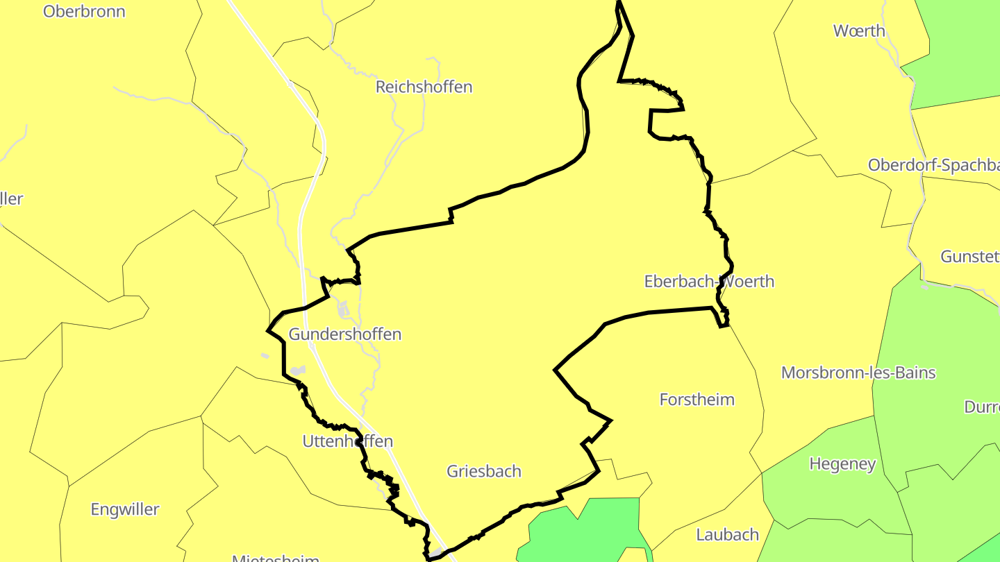 Carte des prix de l'immobilier Gundershoffen