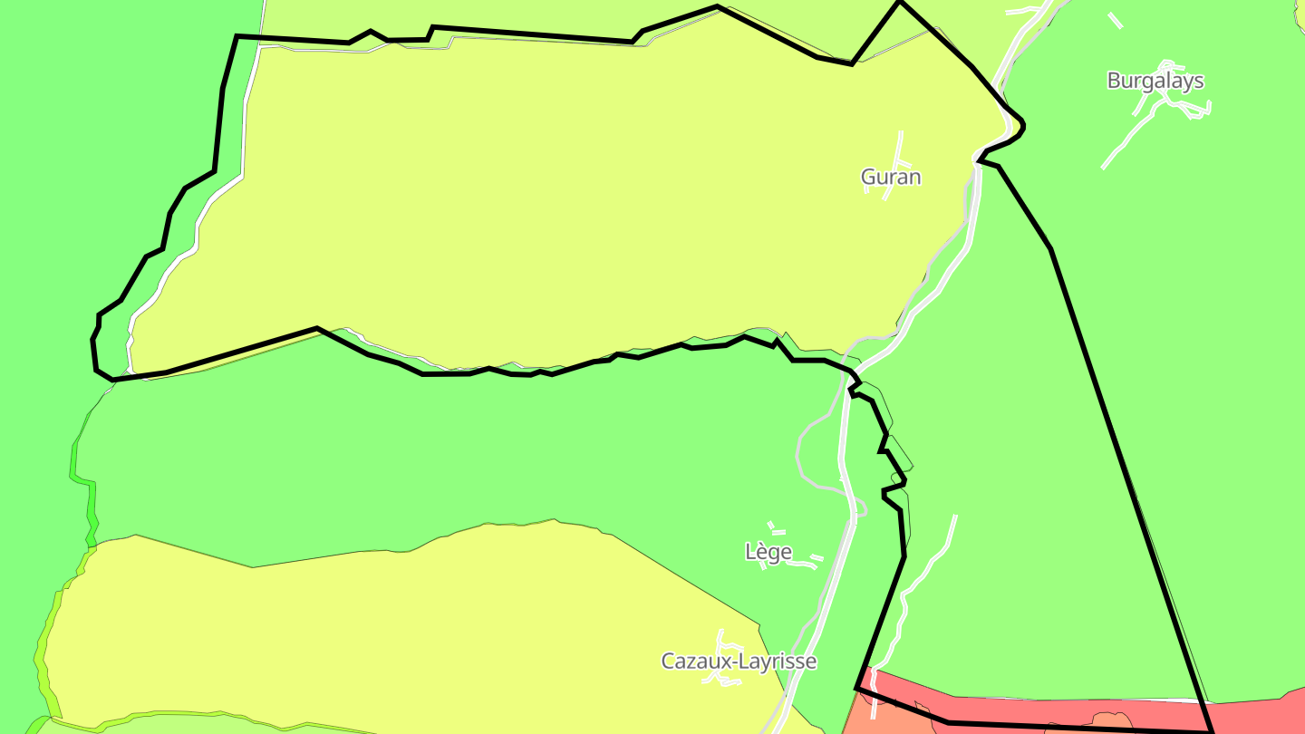 Carte des prix de l'immobilier Guran