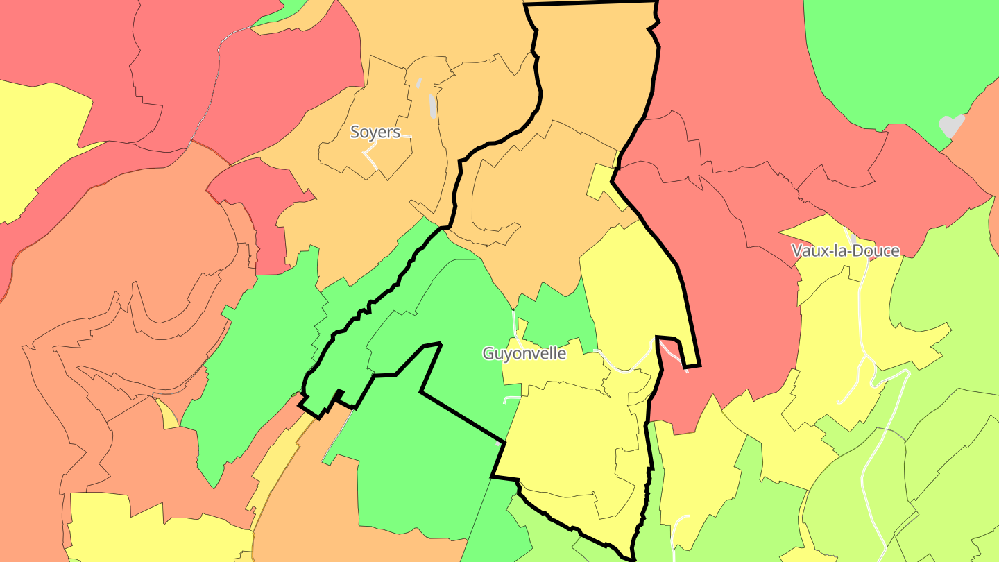 Carte des prix de l'immobilier Guyonvelle