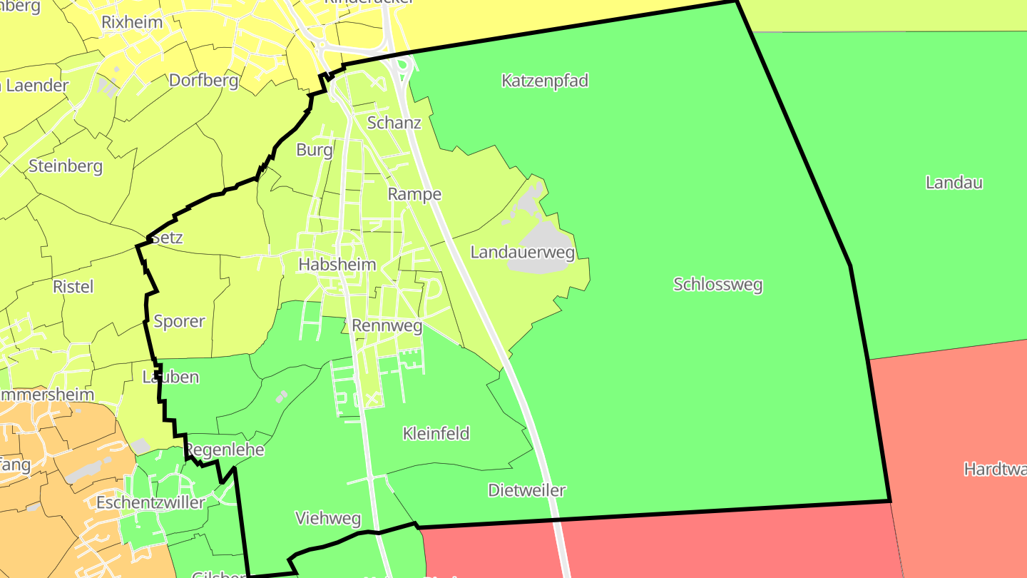 Carte des prix de l'immobilier Habsheim