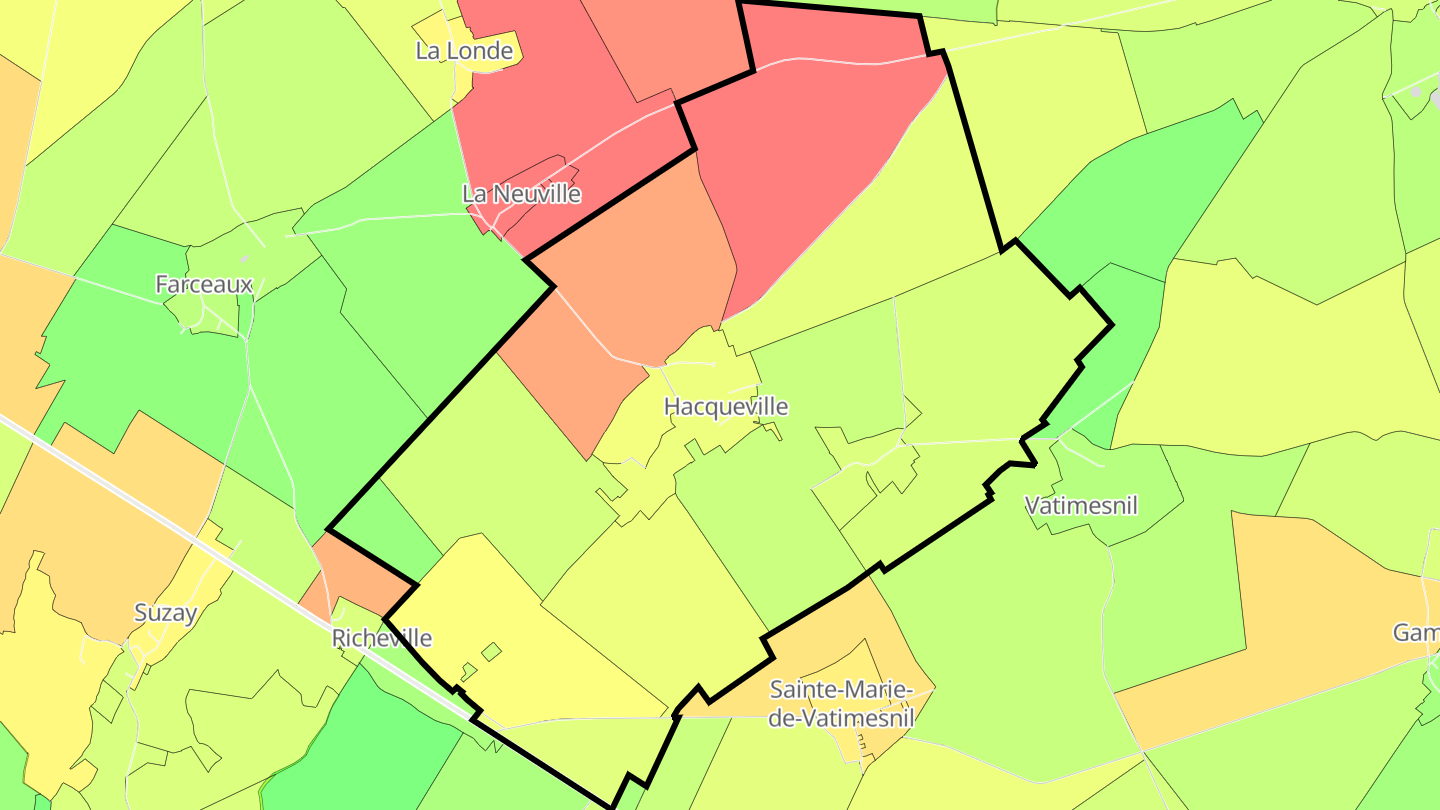 Carte des prix de l'immobilier Hacqueville