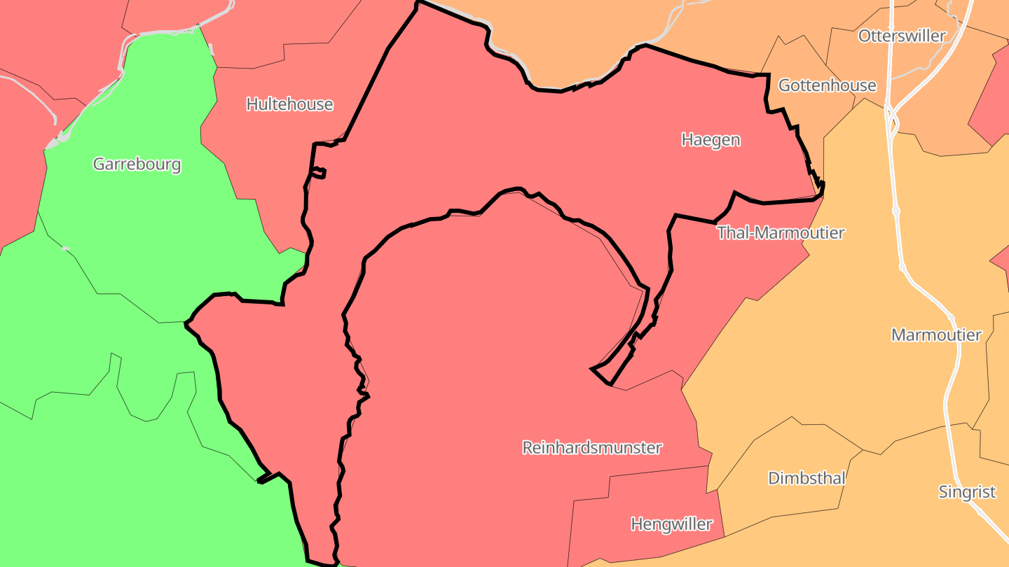 Carte des prix de l'immobilier Haegen