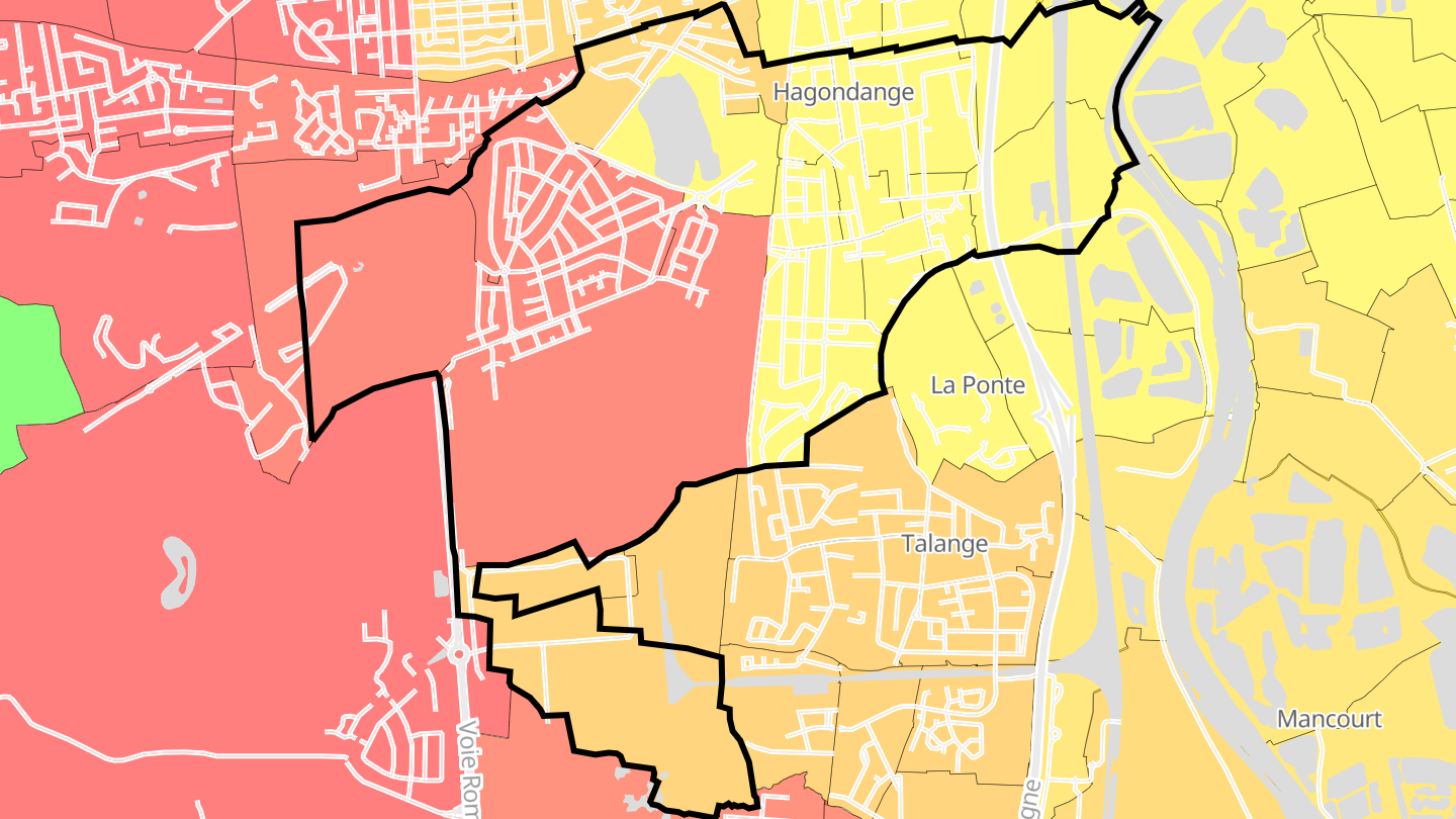 Carte des prix de l'immobilier Hagondange