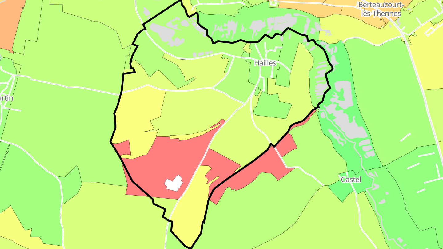 Carte des prix de l'immobilier Hailles