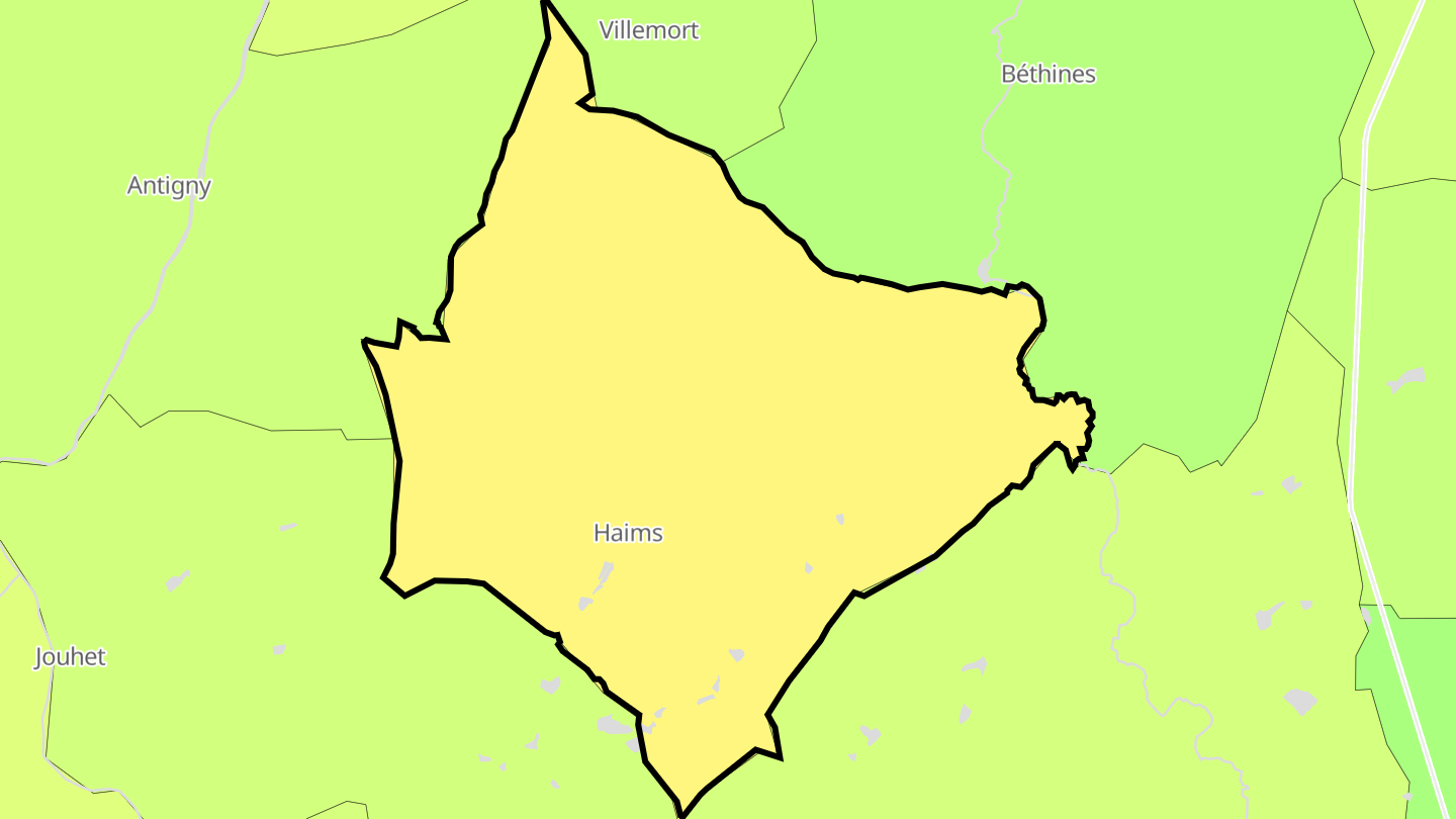 Carte des prix de l'immobilier Haims
