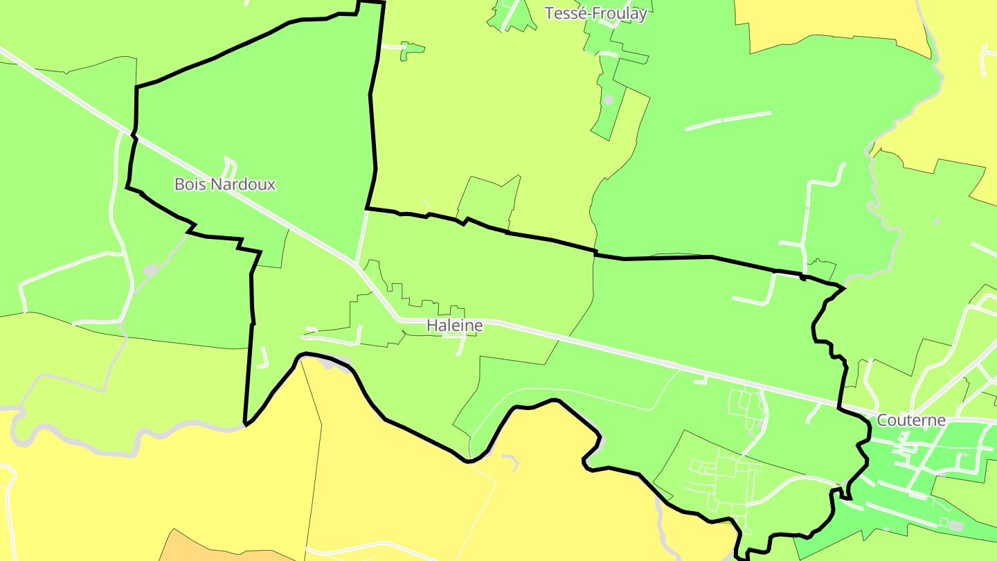 Carte des prix de l'immobilier Haleine