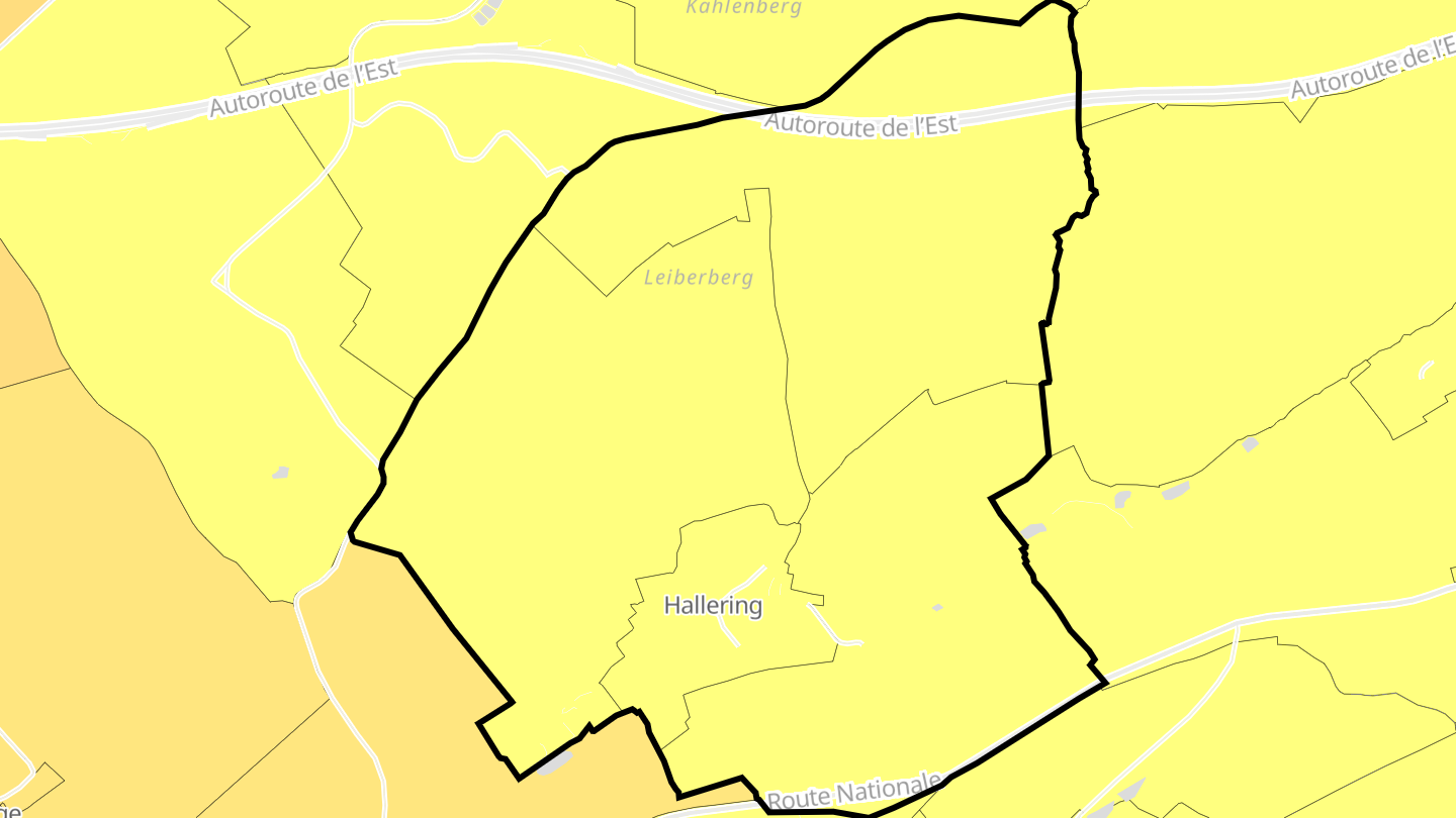 Carte des prix de l'immobilier Hallering