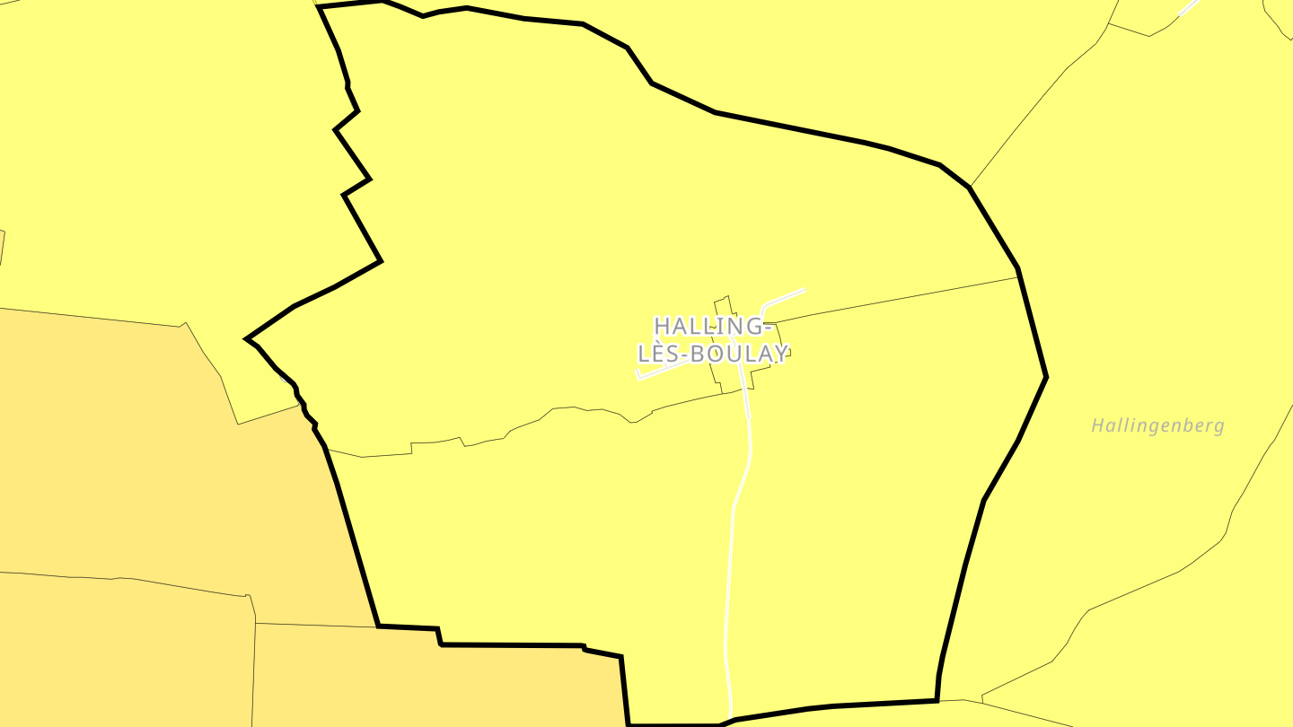 Carte des prix de l'immobilier Halling-lès-Boulay