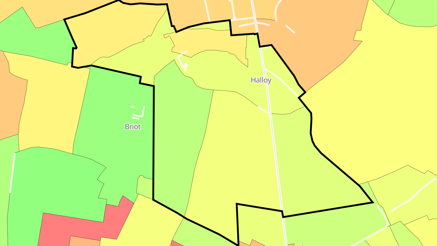 Carte des prix de l'immobilier Halloy