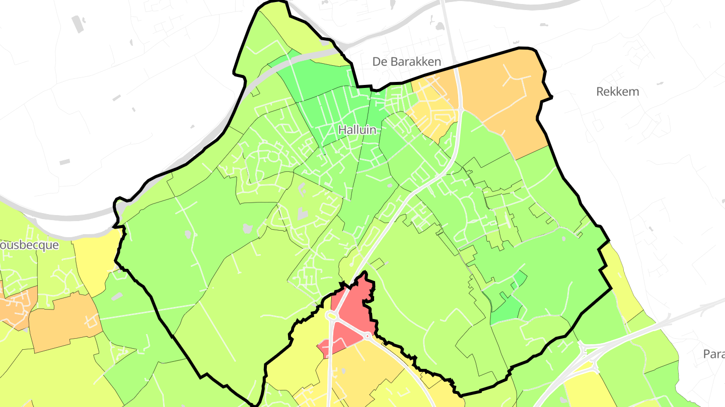 Carte des prix de l'immobilier Halluin