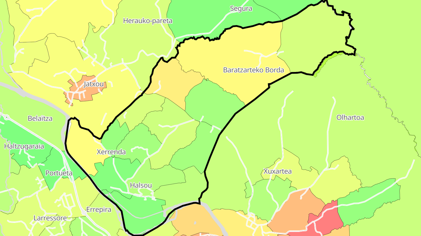 Carte des prix de l'immobilier Halsou