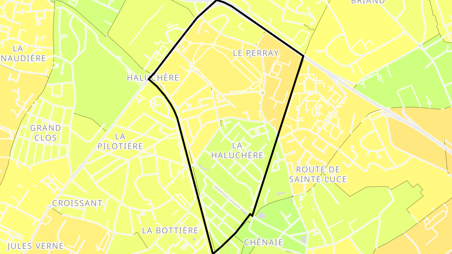 Carte des prix de l'immobilier Haluchère - Perray