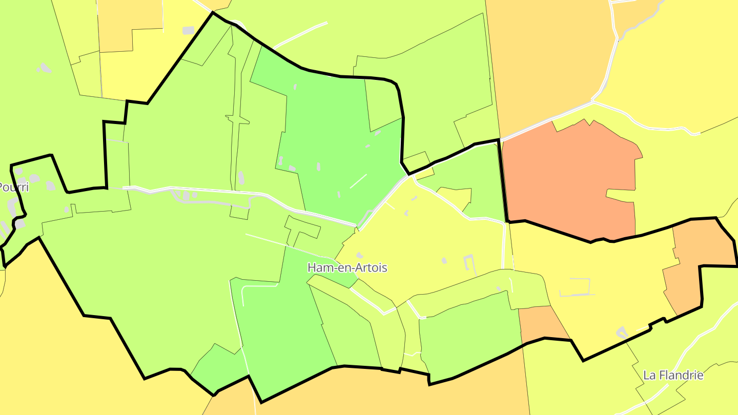 Carte des prix de l'immobilier Ham-en-Artois