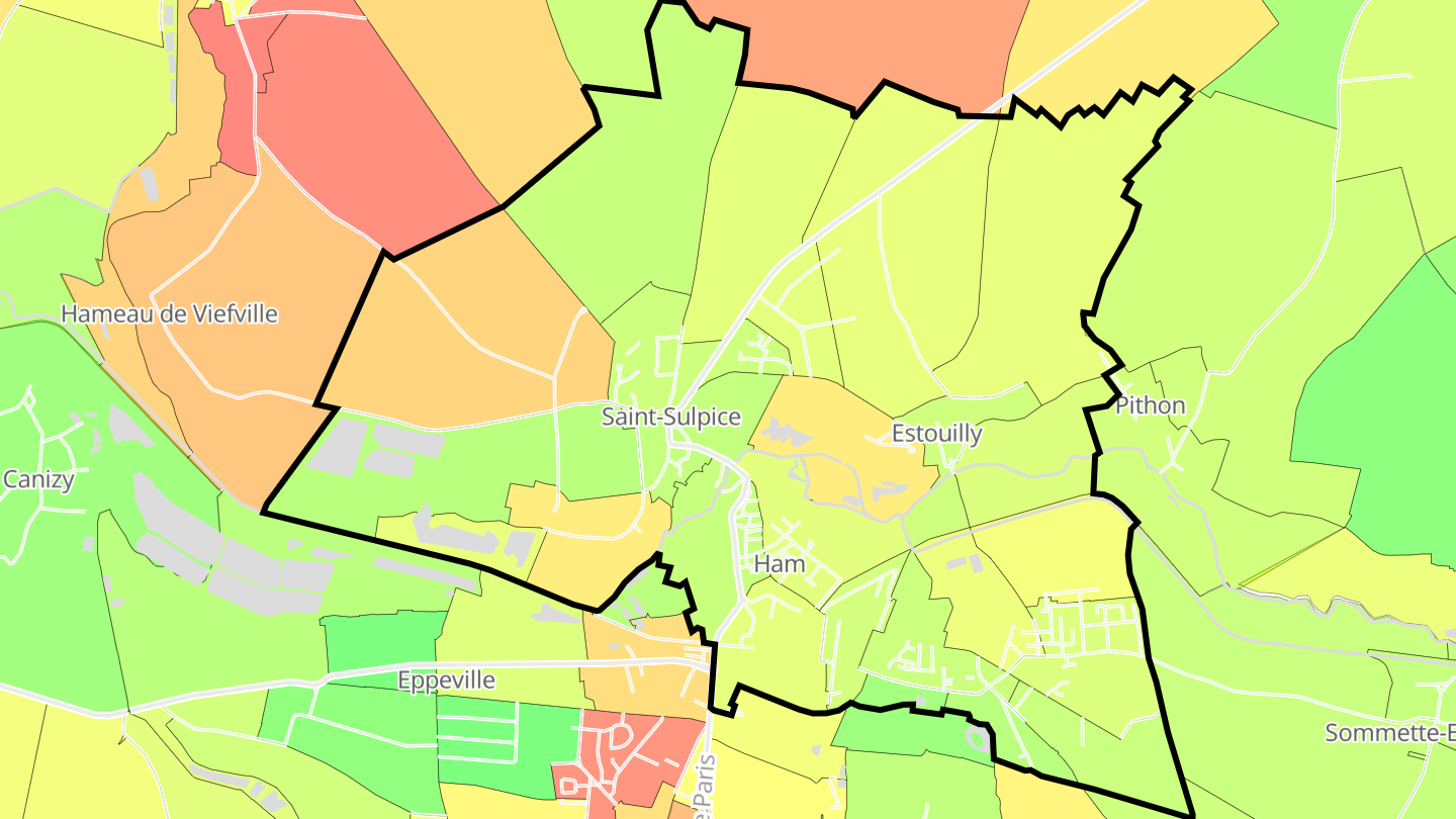 Carte des prix de l'immobilier Ham