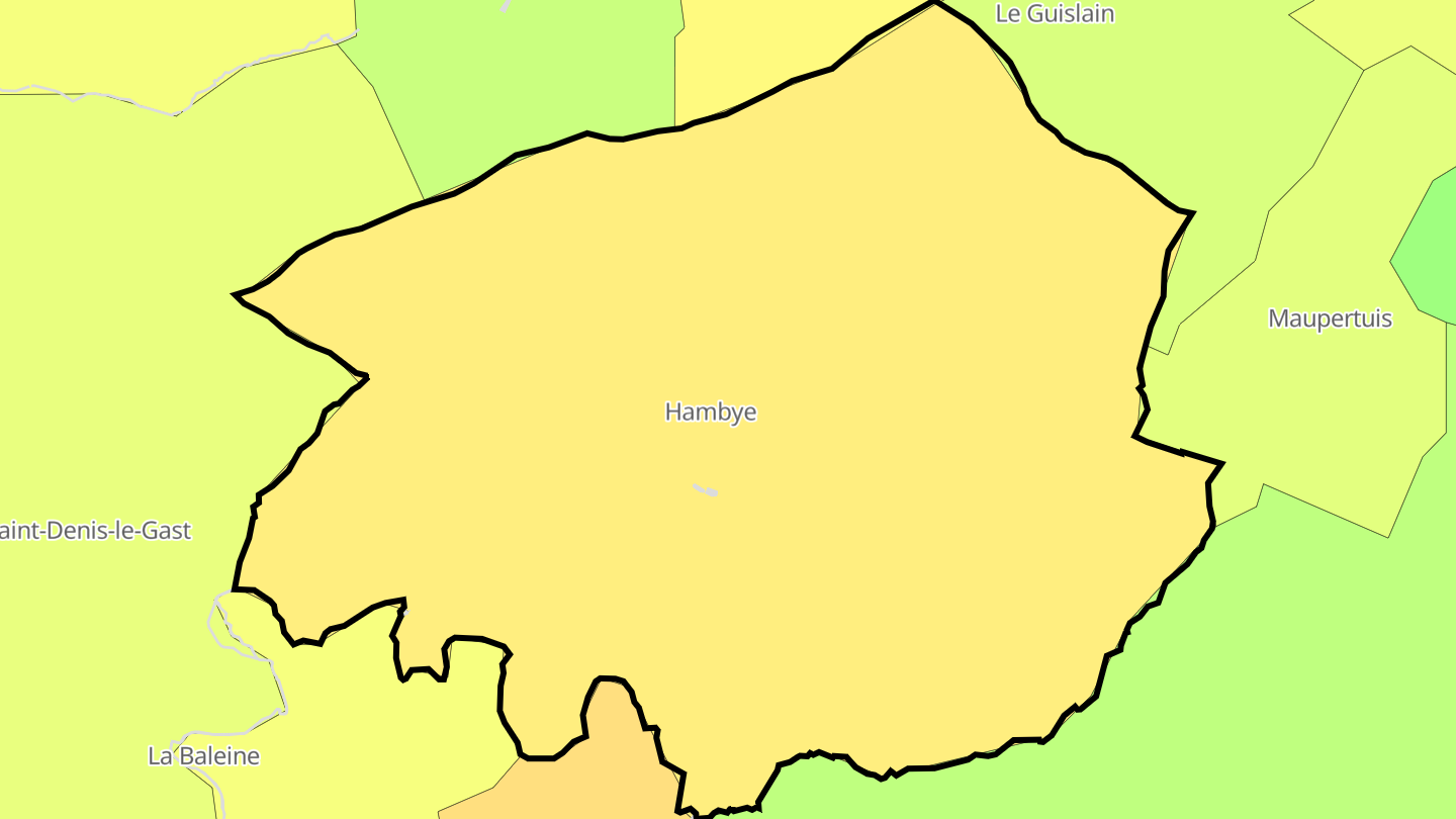 Carte des prix de l'immobilier Hambye
