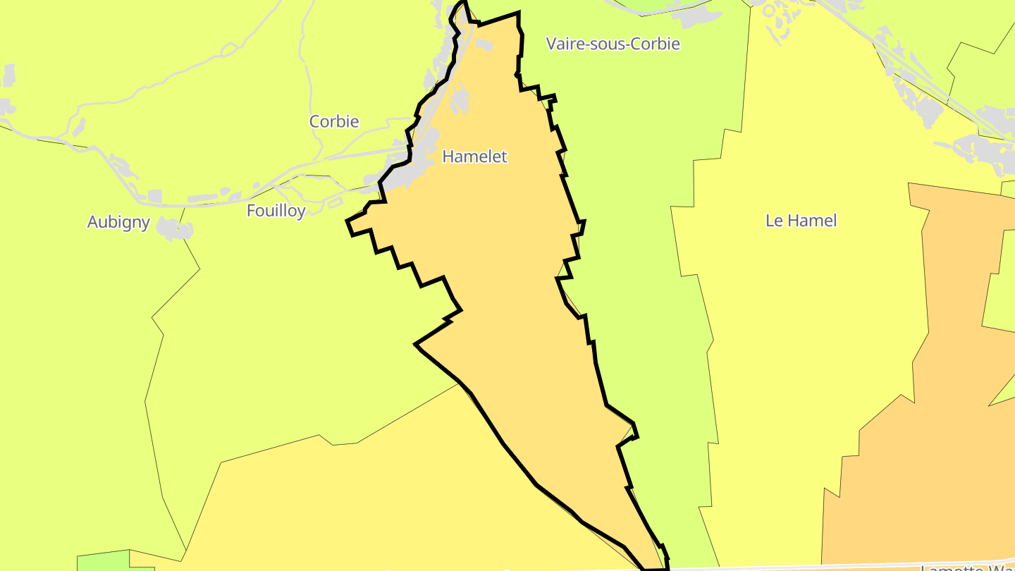 Carte des prix de l'immobilier Hamelet