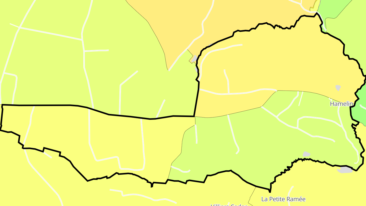 Carte des prix de l'immobilier Hamelin