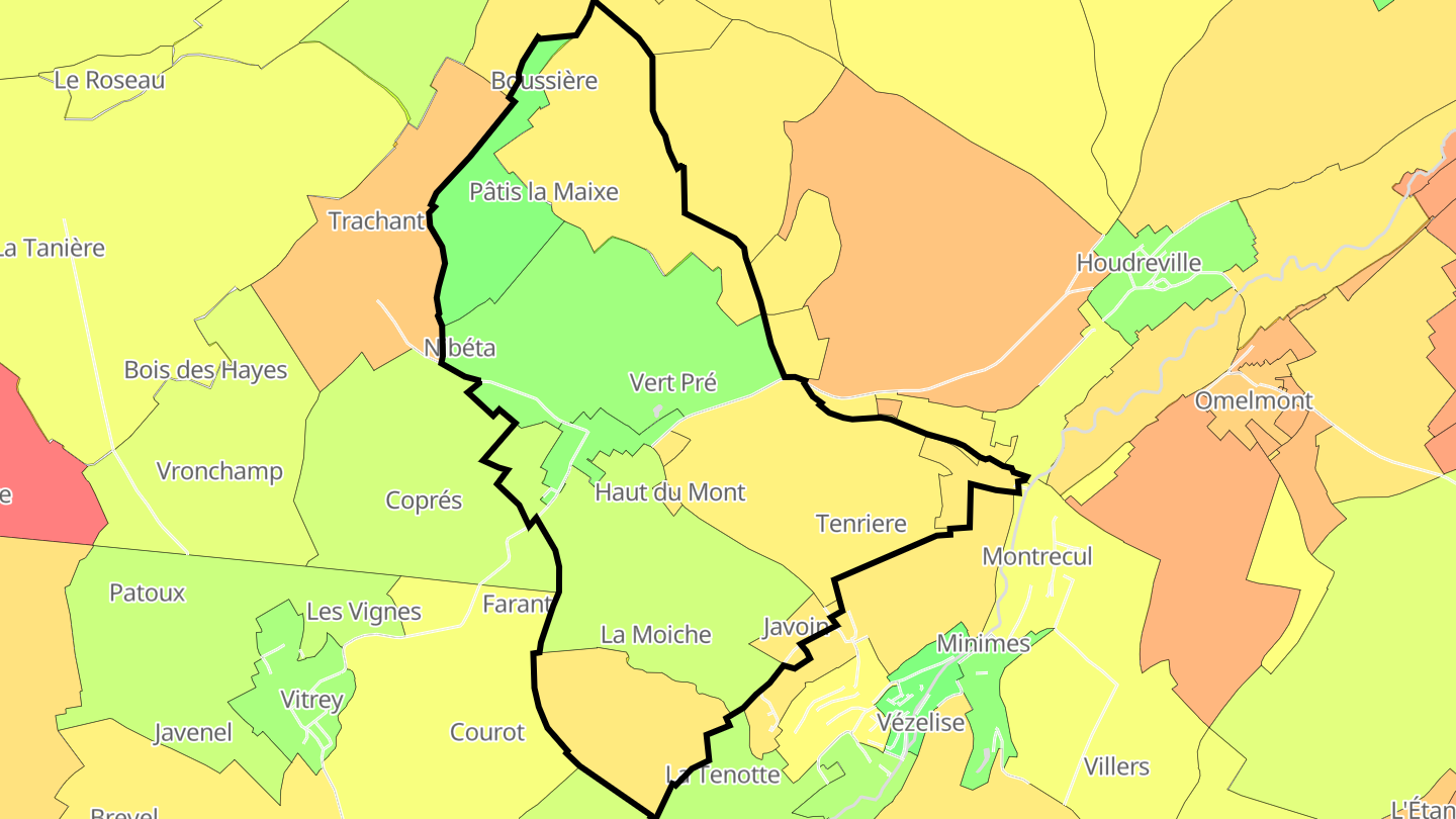 Carte des prix de l'immobilier Hammeville