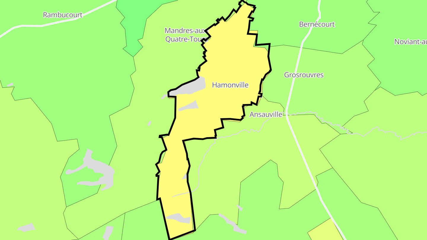 Carte des prix de l'immobilier Hamonville