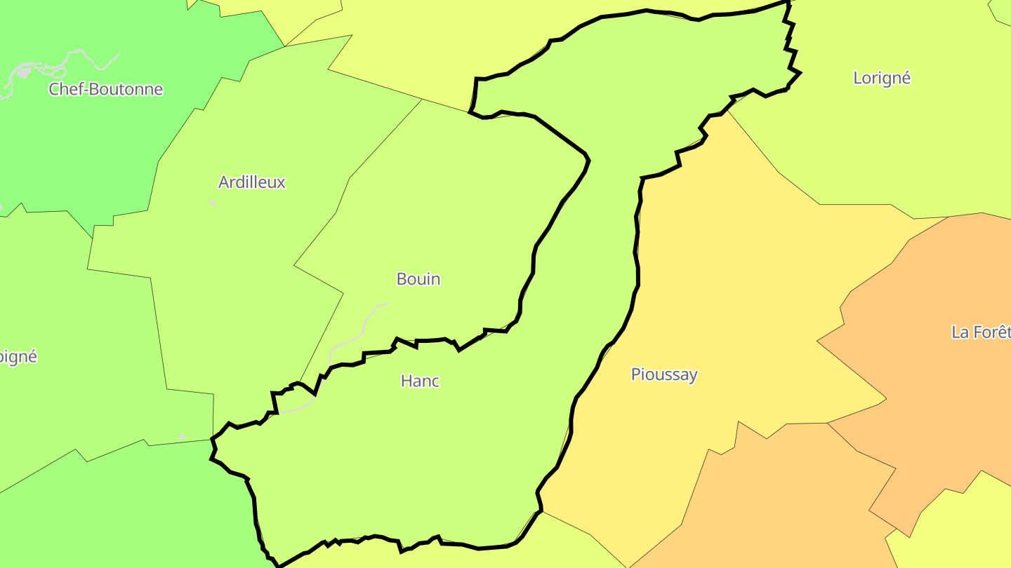 Carte des prix de l'immobilier Hanc