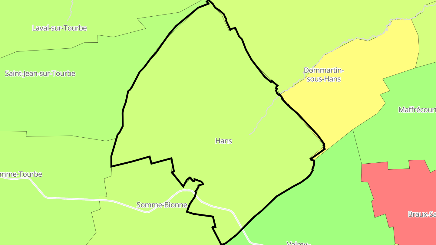 Carte des prix de l'immobilier Hans