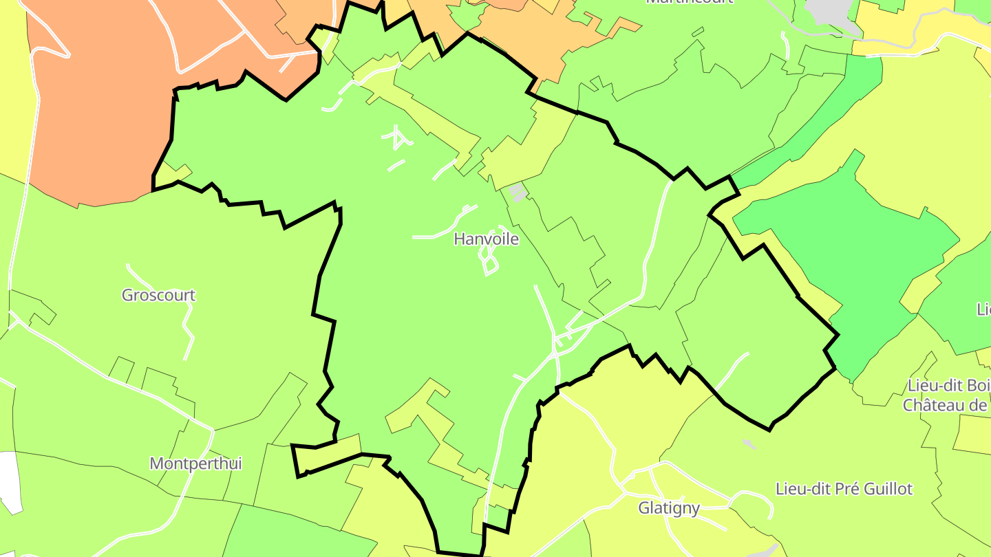 Carte des prix de l'immobilier Hanvoile