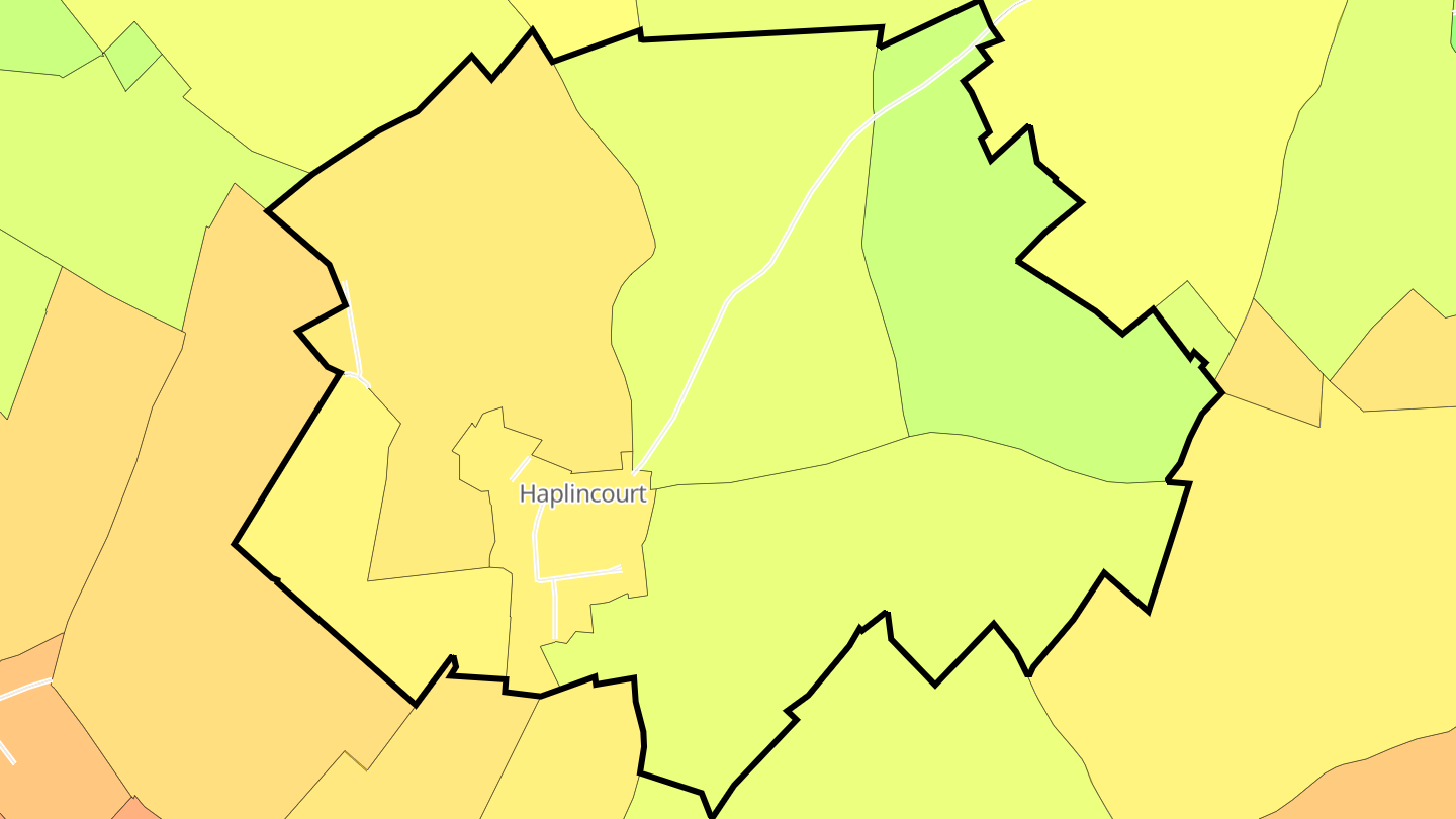 Carte des prix de l'immobilier Haplincourt