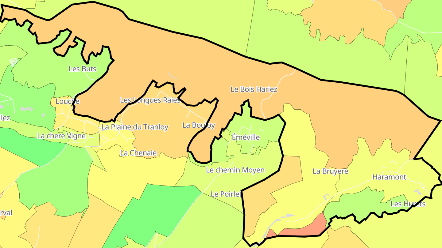 Carte des prix de l'immobilier Haramont