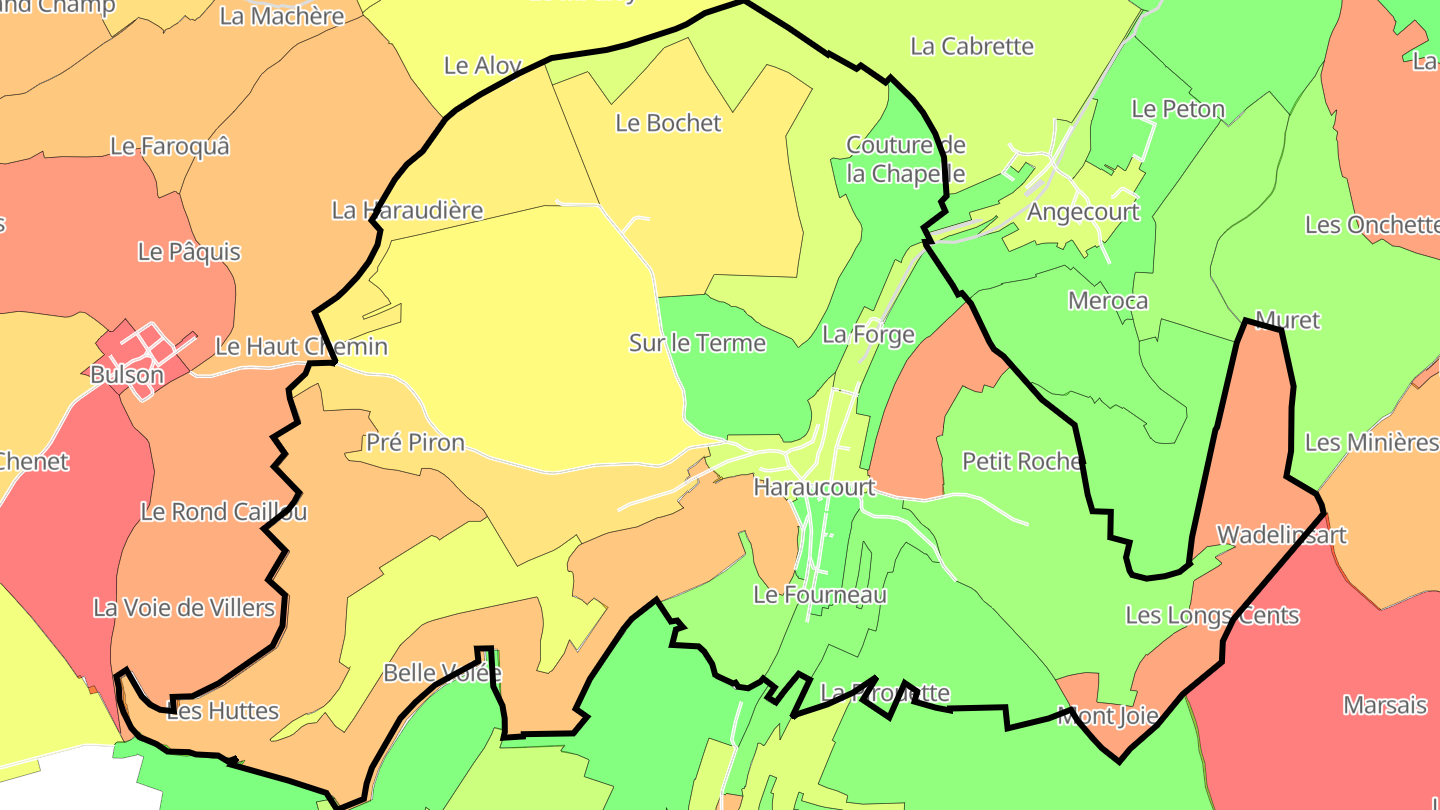 Carte des prix de l'immobilier Haraucourt