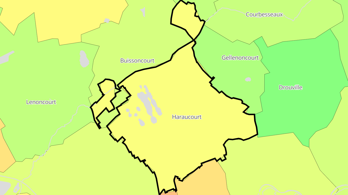 Carte des prix de l'immobilier Haraucourt