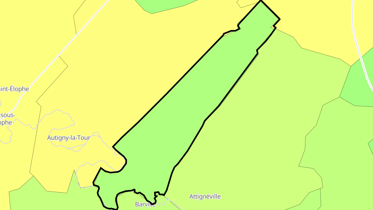 Carte des prix de l'immobilier Harchéchamp
