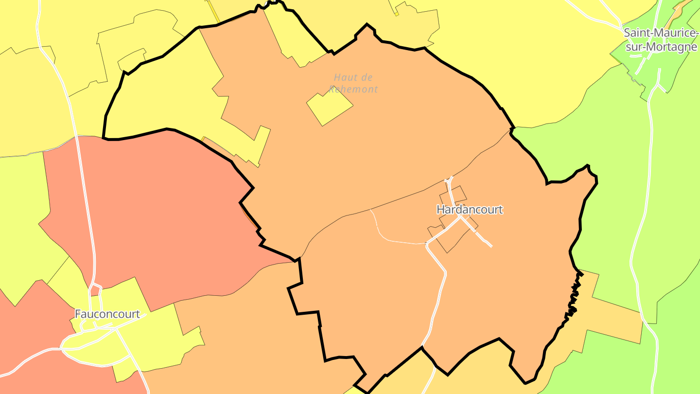 Carte des prix de l'immobilier Hardancourt