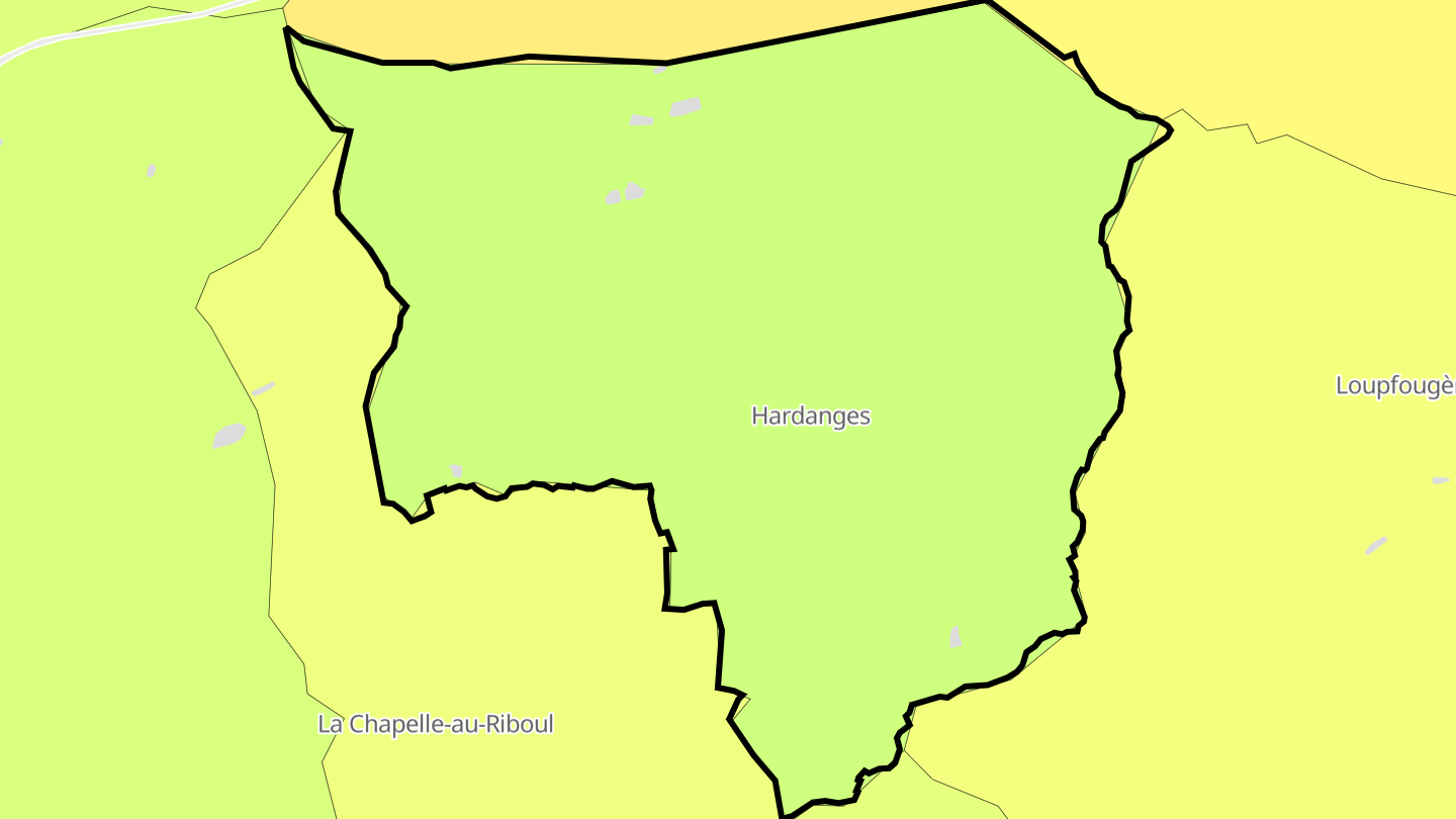 Carte des prix de l'immobilier Hardanges