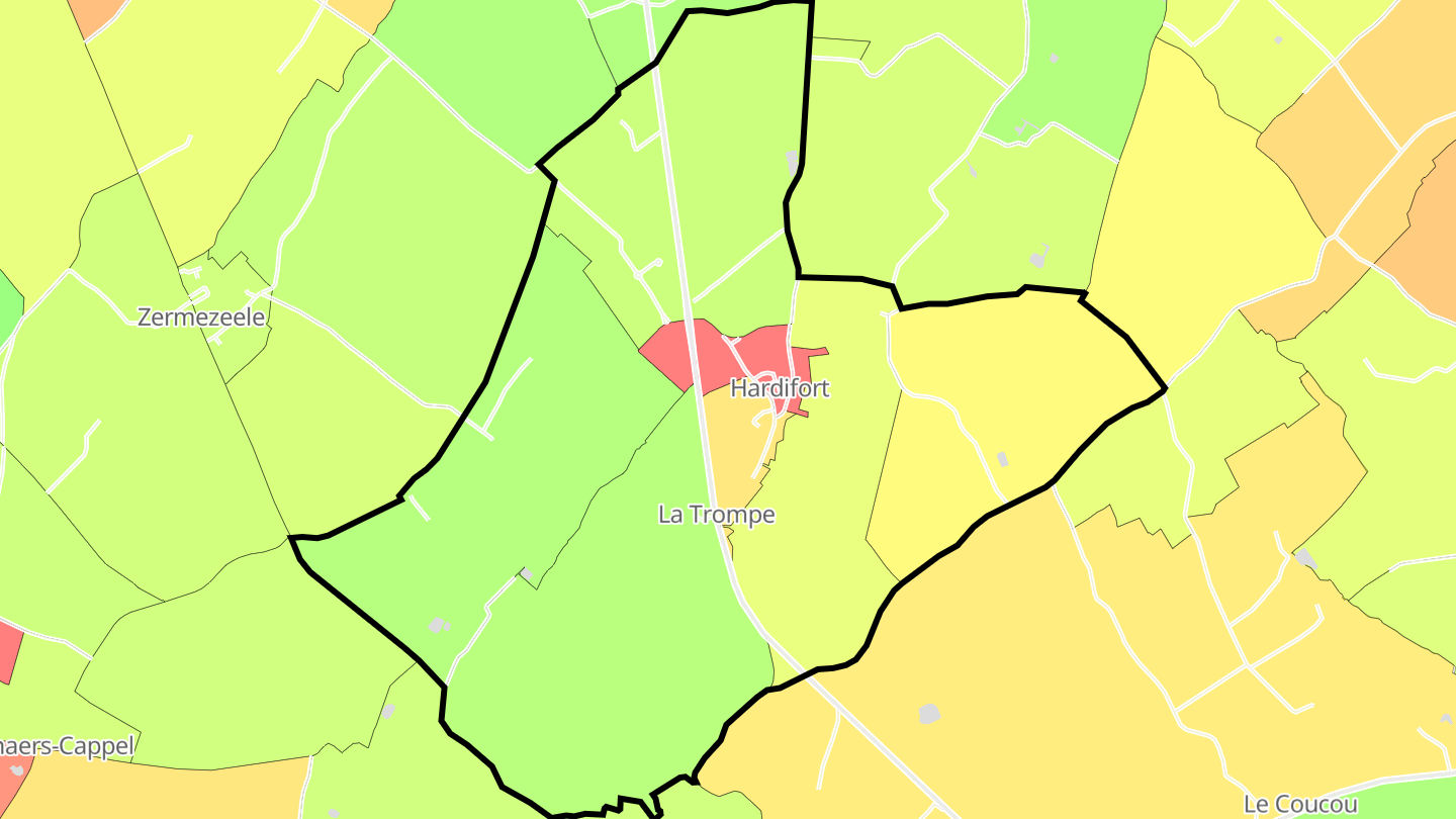 Carte des prix de l'immobilier Hardifort