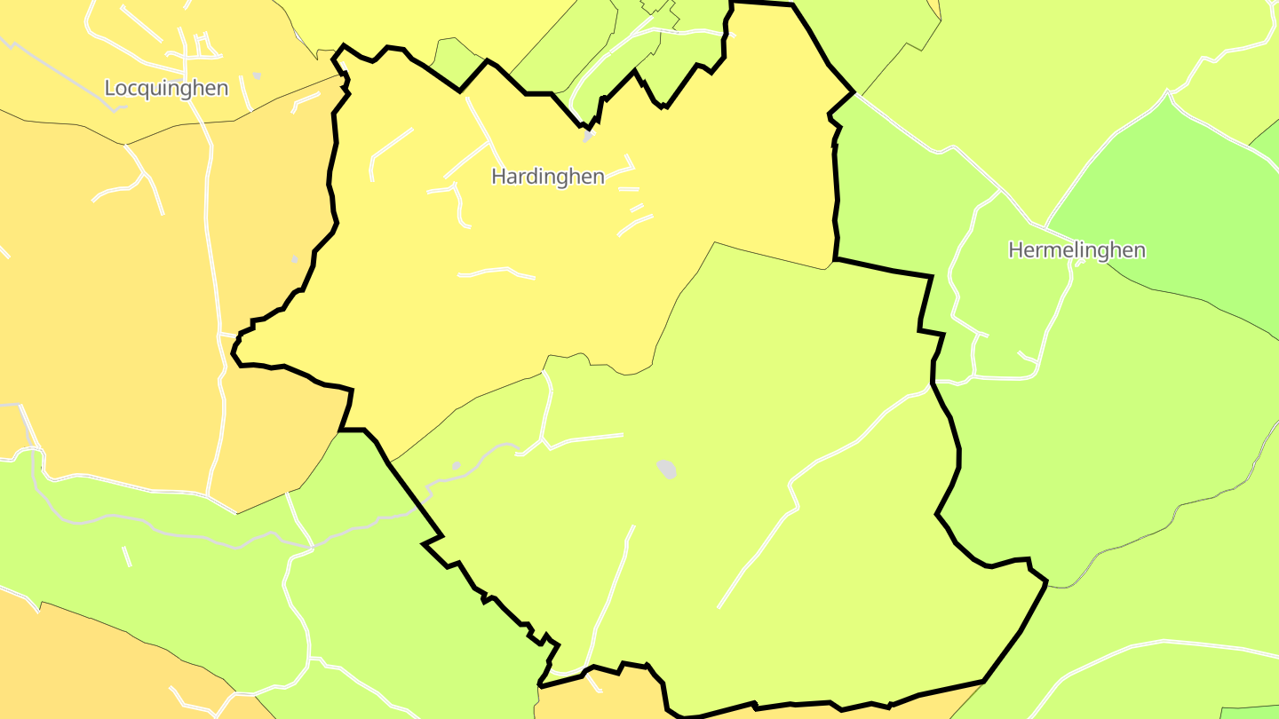 Carte des prix de l'immobilier Hardinghen