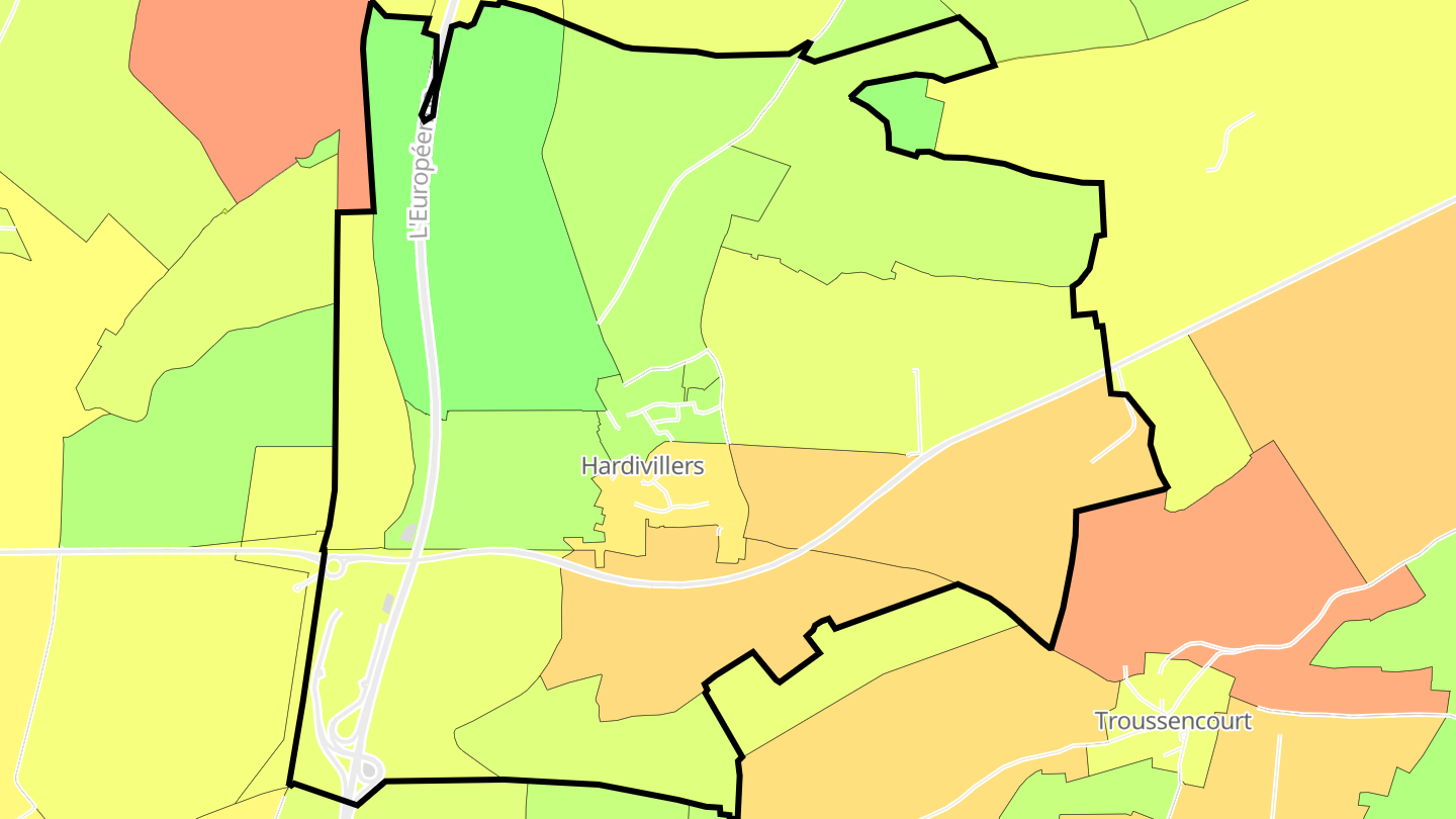 Carte des prix de l'immobilier Hardivillers