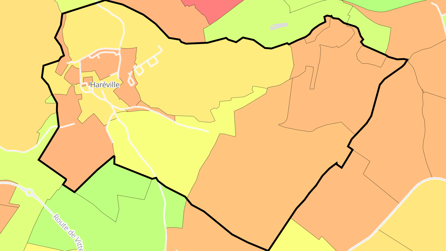 Carte des prix de l'immobilier Haréville