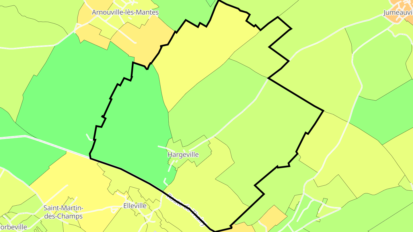 Carte des prix de l'immobilier Hargeville