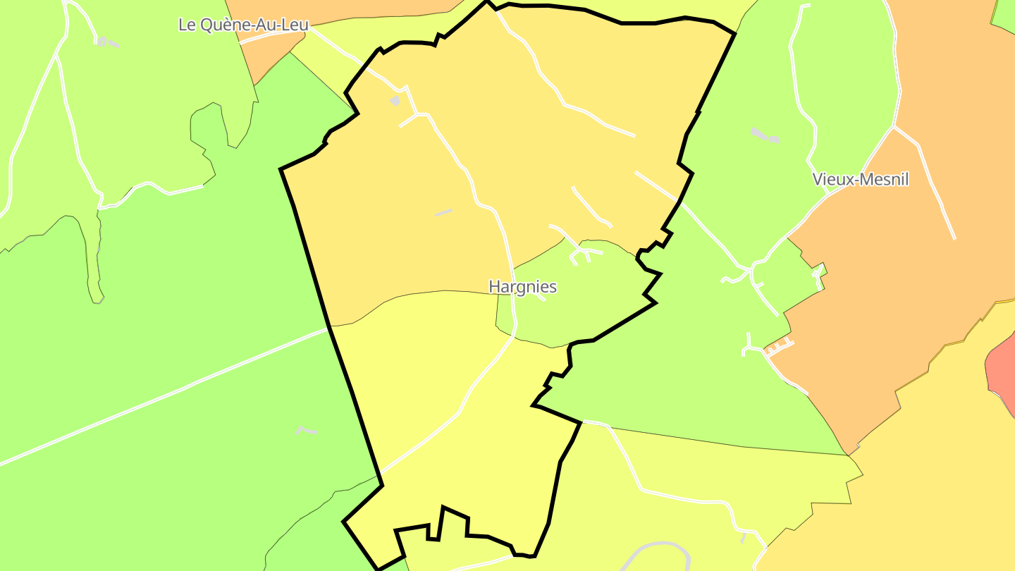 Carte des prix de l'immobilier Hargnies