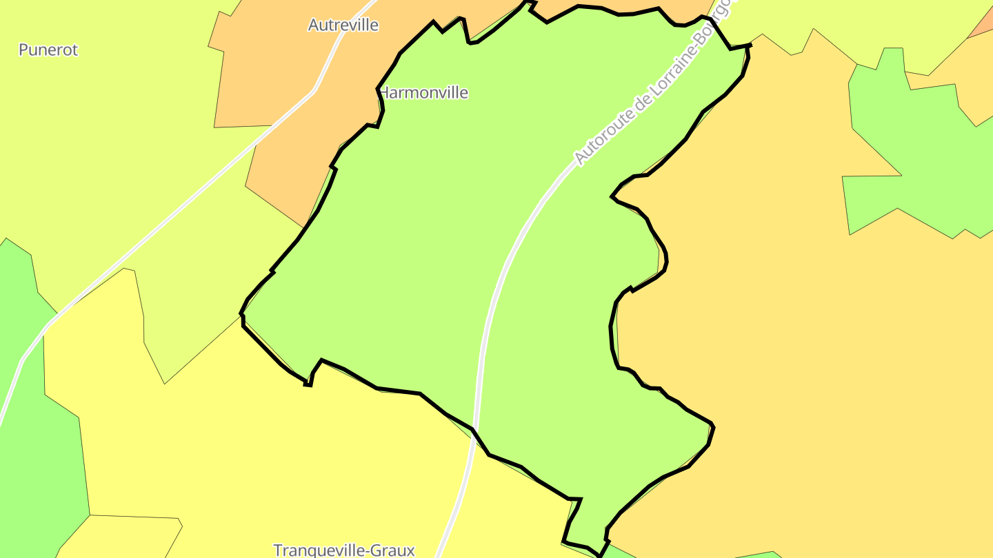 Carte des prix de l'immobilier Harmonville