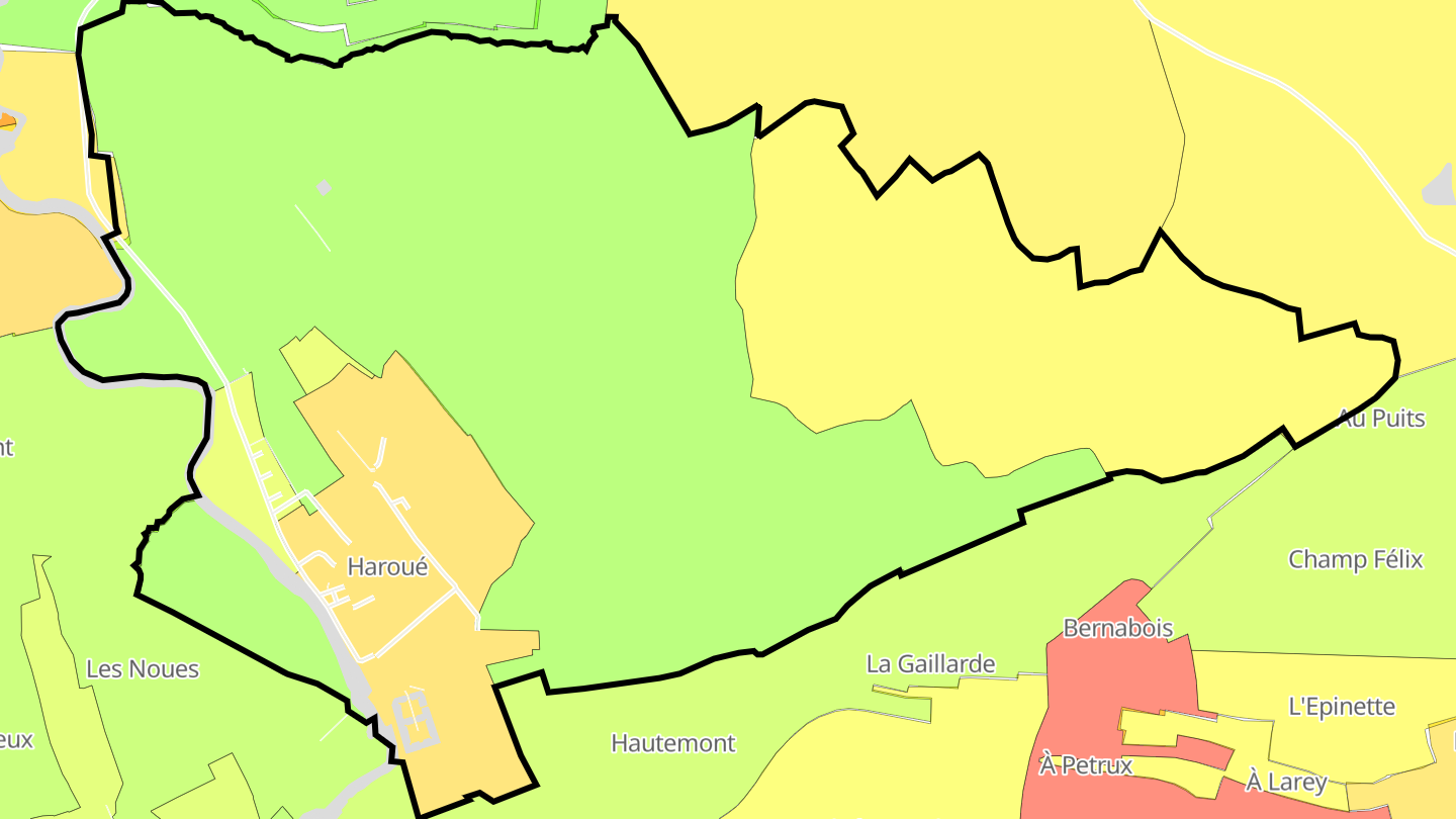 Carte des prix de l'immobilier Haroué