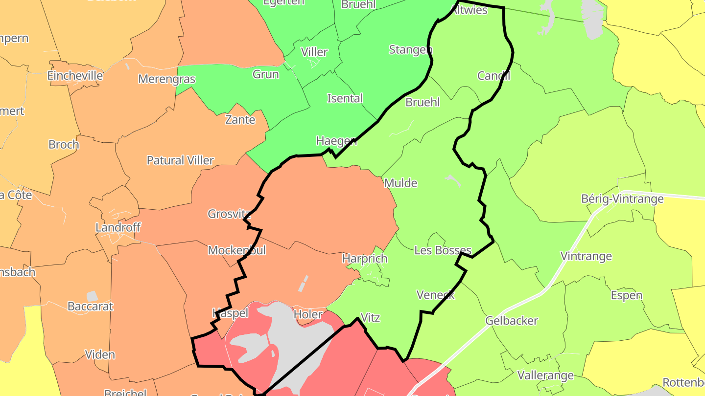 Carte des prix de l'immobilier Harprich