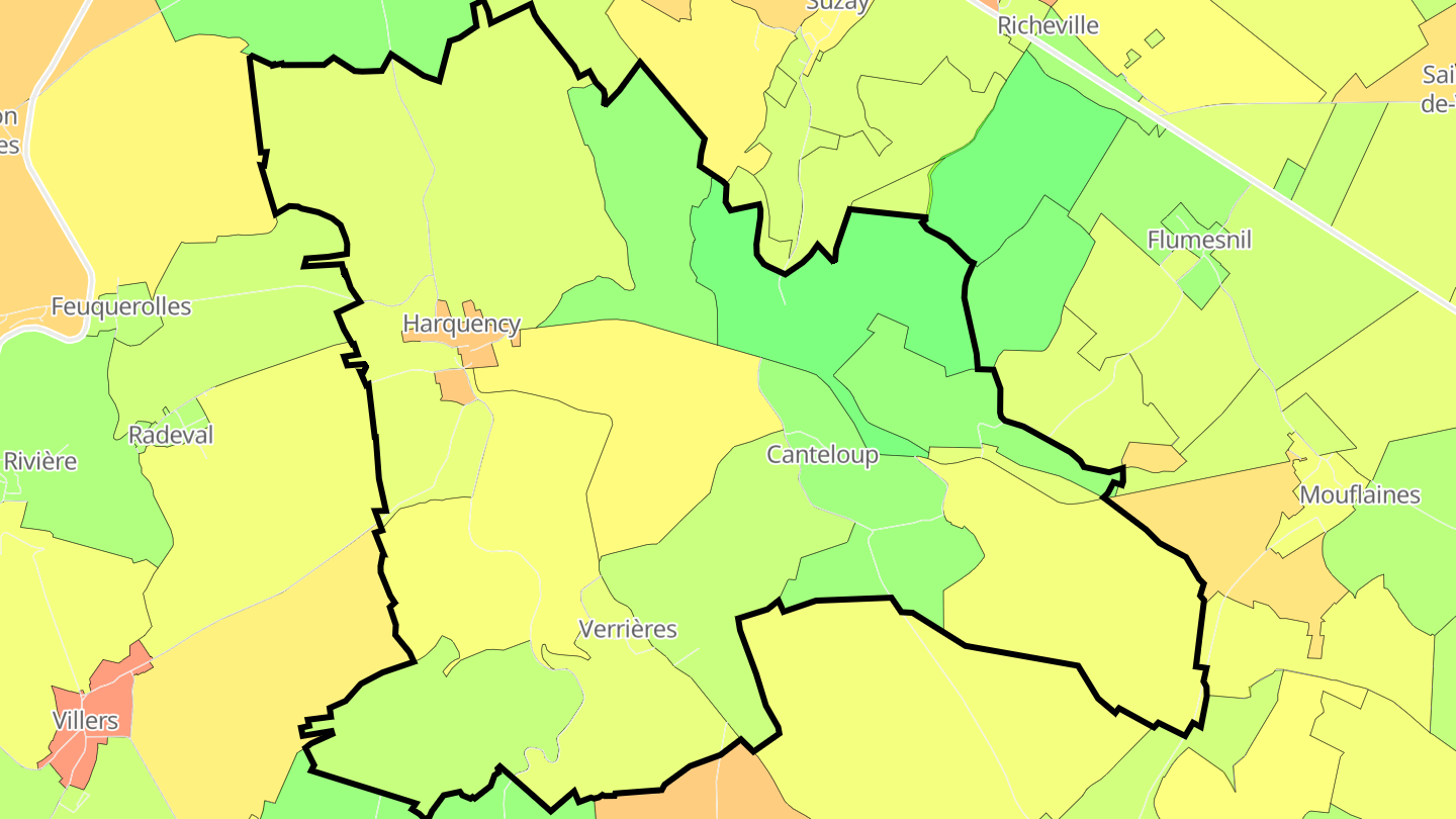 Carte des prix de l'immobilier Harquency