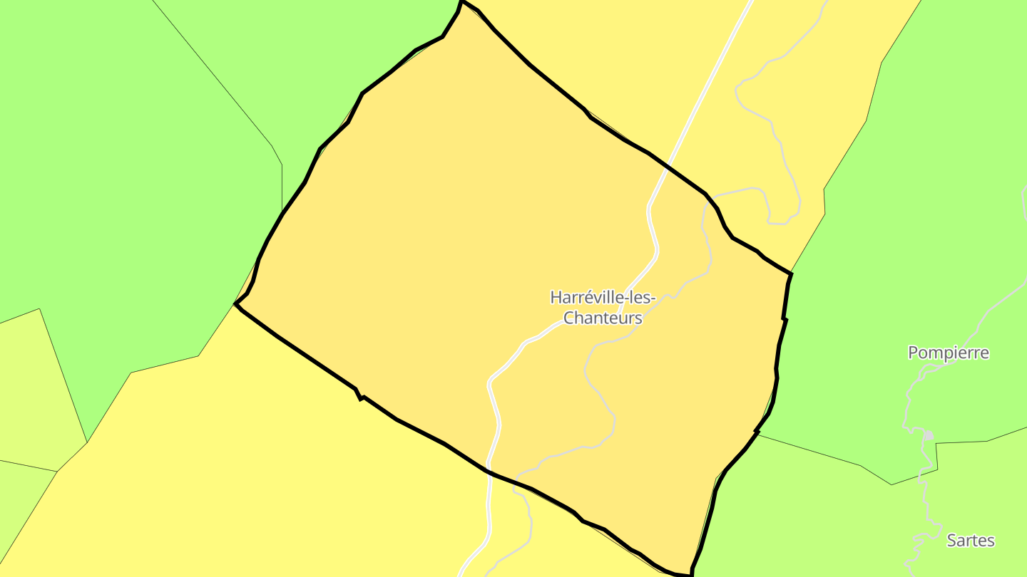 Carte des prix de l'immobilier Harréville-les-Chanteurs
