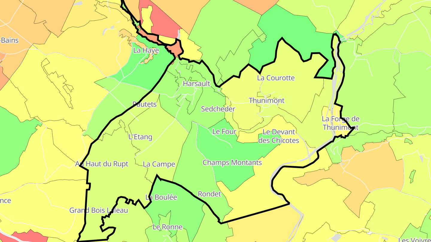 Carte des prix de l'immobilier Harsault