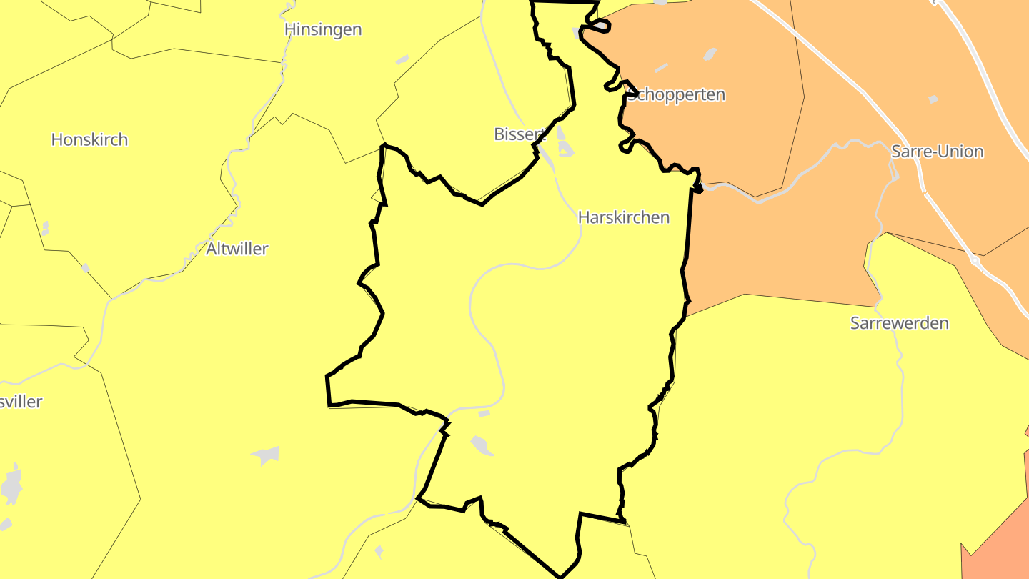 Carte des prix de l'immobilier Harskirchen