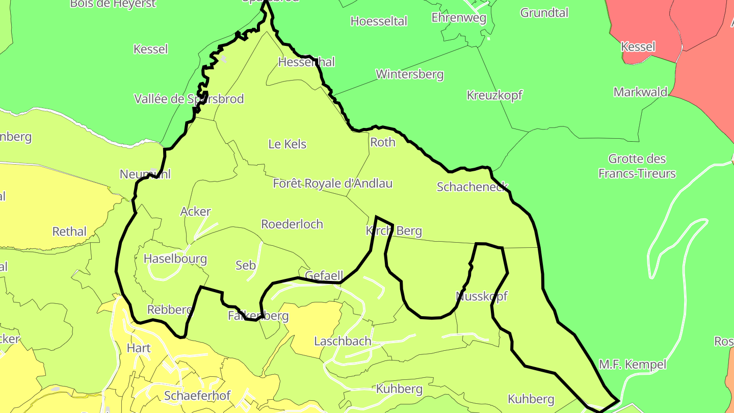 Carte des prix de l'immobilier Haselbourg