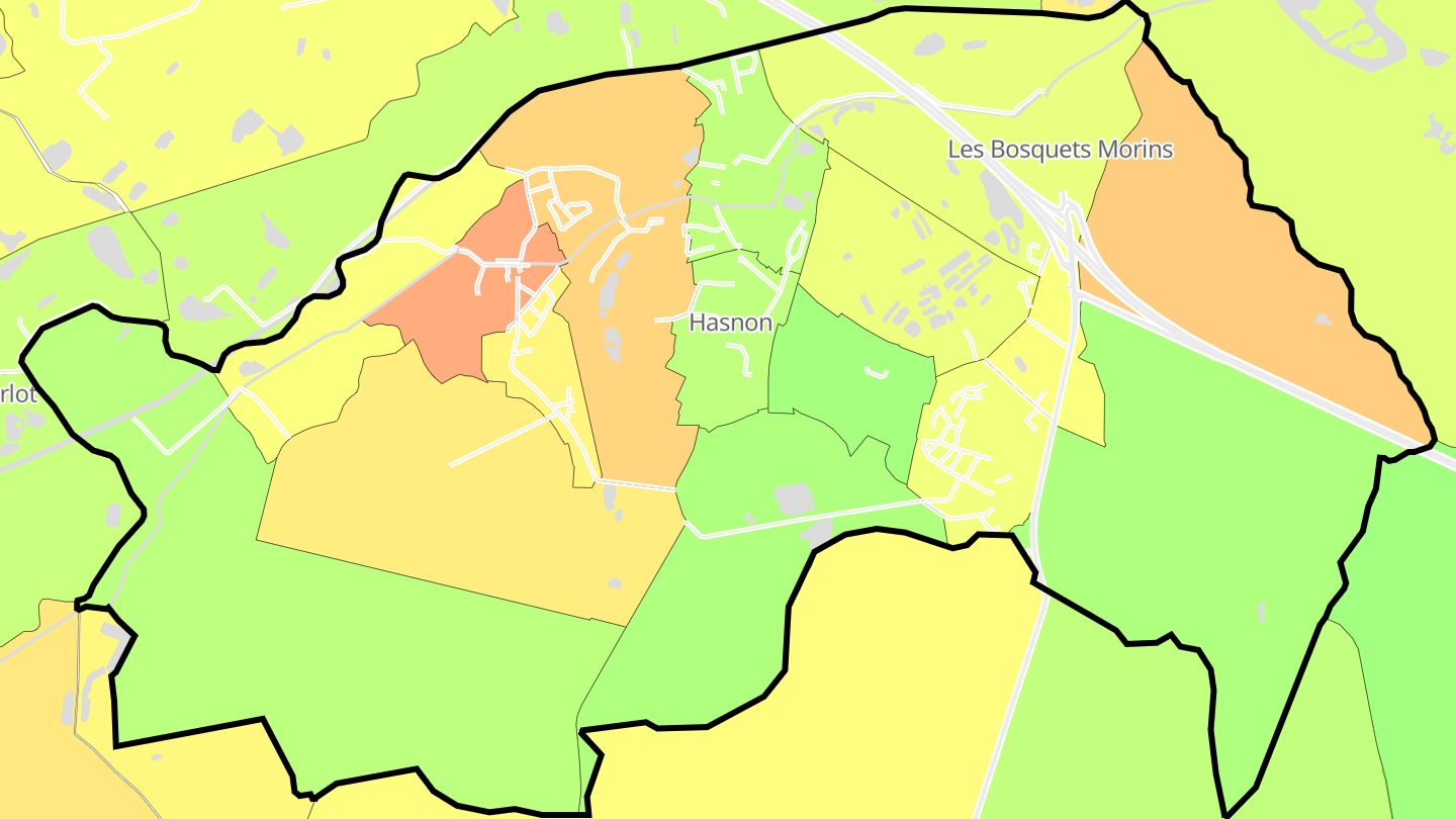 Carte des prix de l'immobilier Hasnon