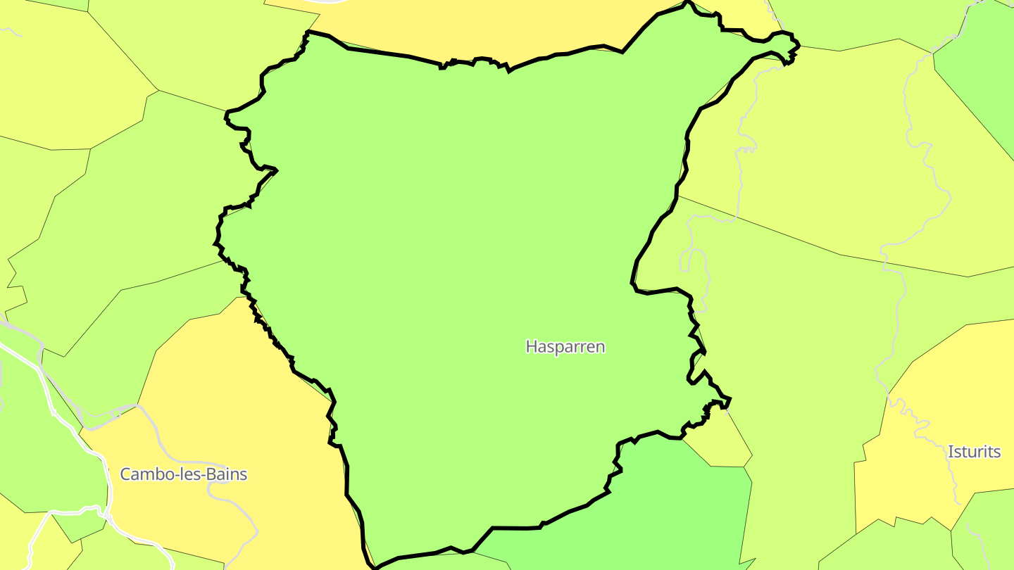 Carte des prix de l'immobilier Hasparren