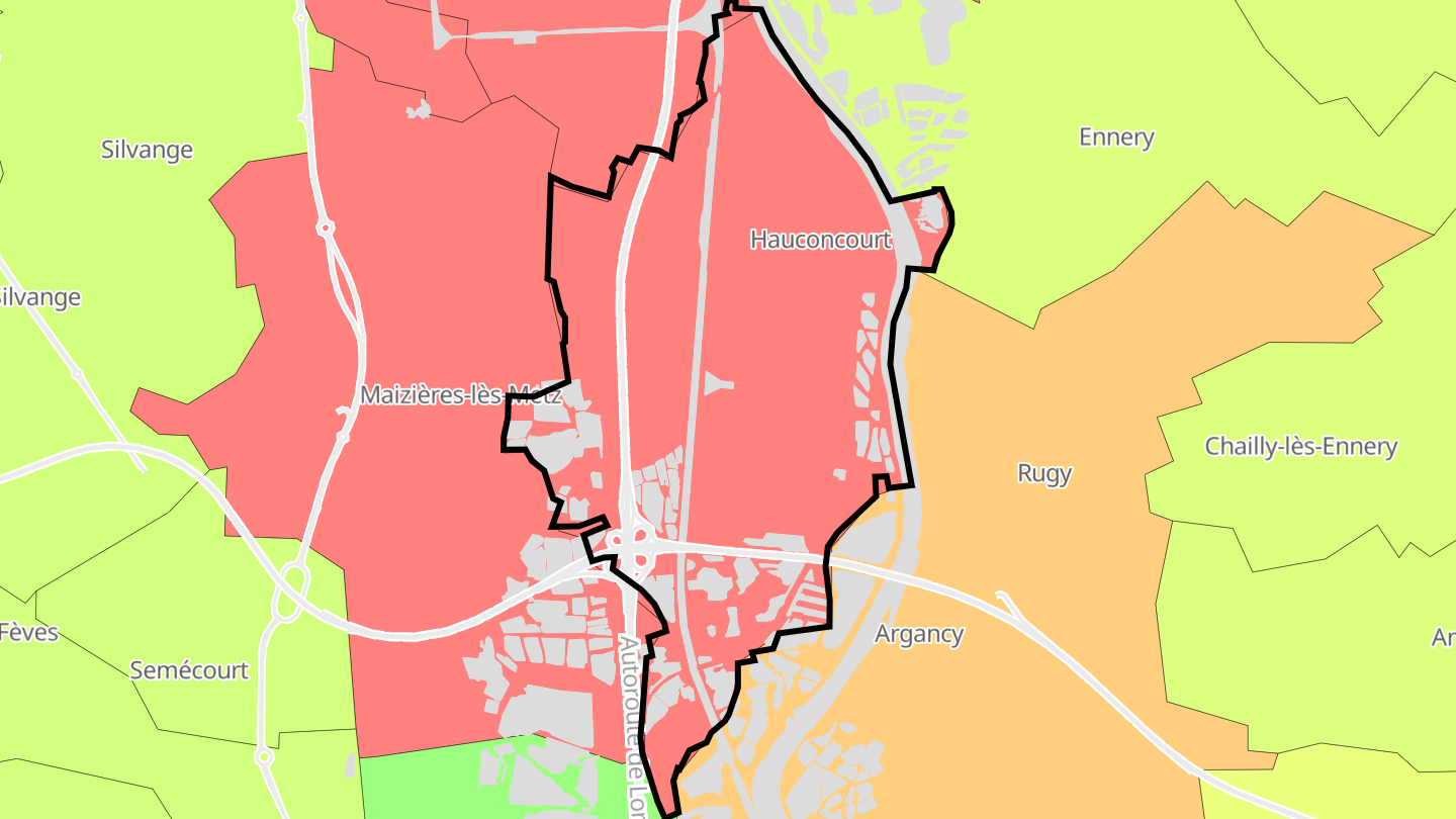 Carte des prix de l'immobilier Hauconcourt